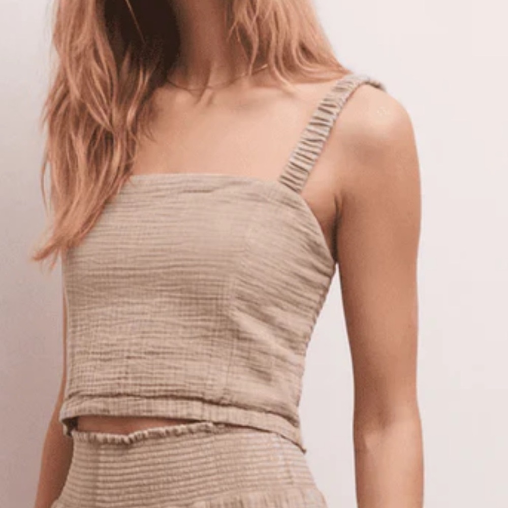 Z Supply Cambria Gauze Top-Dune